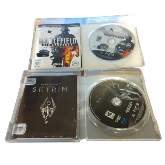 🌞PS3 Games: Skyrim & Battlefield Bad Co. 2 Pre-owned with cases & instructions - Picture 3 of 5